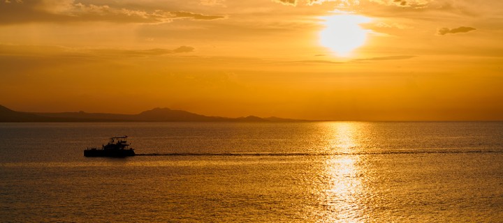 Beautiful sunset over Sosua Bay